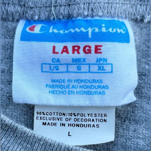 Vintage Champion Script Logo T-Shirt Size Large - Picture 2 of 3